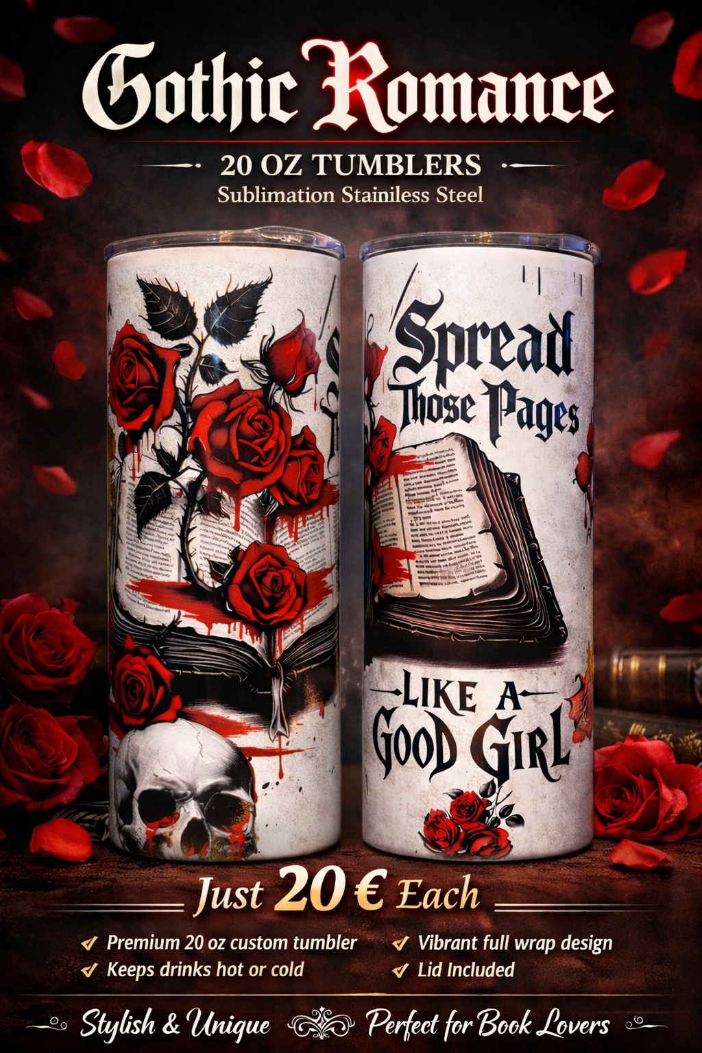 Dark Romance 20 Oz Tumbler